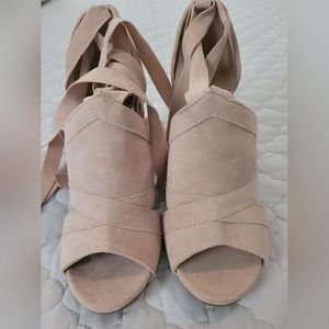 Mint Condition!  Worn once!  Lace Up Heels!